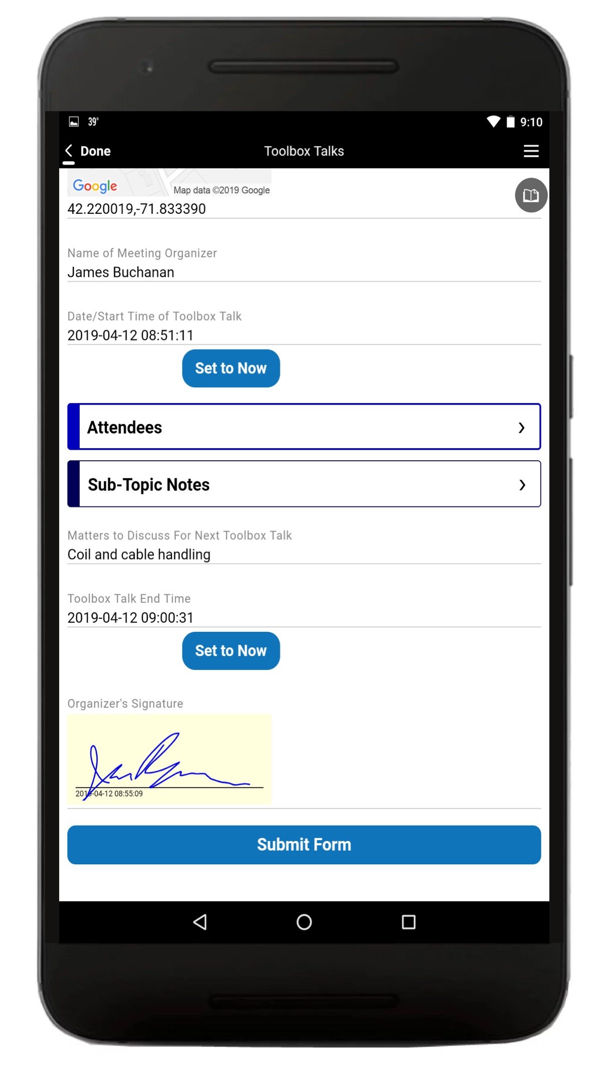 Toolbox Talk App for Construction Safety Meetings